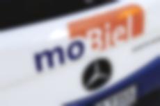 moBiel-Logo auf einer Busfront